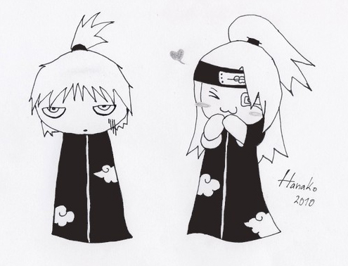 Sasori a Deidara Chibi